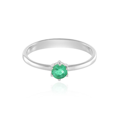 Zilveren ring met een Russische smaragd