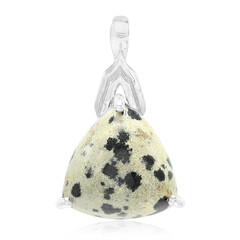 Zilveren hanger met een Dalmatiër Jaspis