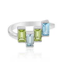 Zilveren ring met peridoots