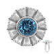 Zilveren ring met een Zwitsers-blauwe topaas (Remy Rotenier)
