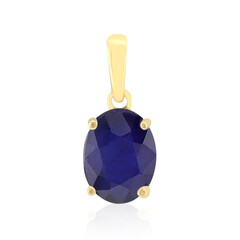 Gouden hanger met een Madagaskar Blauwe Saffier