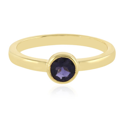 Zilveren ring met een ioliet