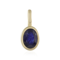 Zilveren hanger met een Madagaskar Blauwe Saffier