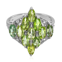 Zilveren ring met Paraiba toermalijnen