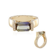 Gouden ring met een meerkleurige tanzaniet (de Melo)