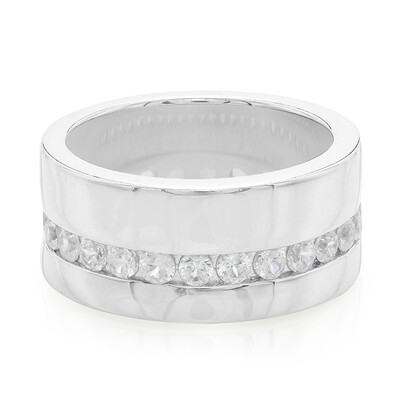 Zilveren ring met zirkonen