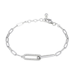 Zilveren armband met I3 (I) Diamanten