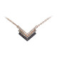 Gouden halsketting met zwarte diamanten