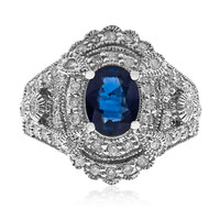 Gouden ring met een Ceylon saffier (CIRARI)