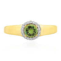 Zilveren ring met een Russische demantoïde