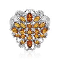 Zilveren ring met Madeira citrienstenen