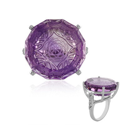 Zilveren ring met een lavendel amethist