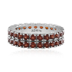 Zilveren ring met Mozambique granaten