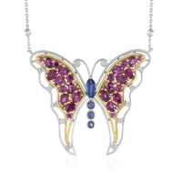 Zilveren halsketting met rhodolieten (Dallas Prince Designs)