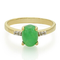 Zilveren ring met een keizerlijk chrysopraas