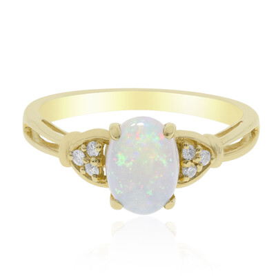 Gouden ring met een AAA Welo-opaal