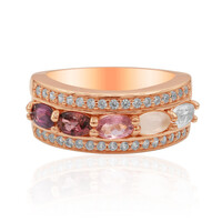 Zilveren ring met een rhodliet