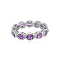 Zilveren ring met amethisten