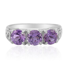 Zilveren ring met amethisten