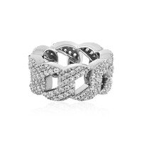 Zilveren ring met zirkonen