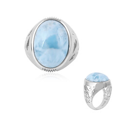 Zilveren ring met een larimar