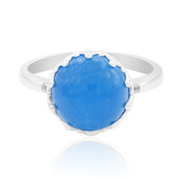 Zilveren ring met een Blauwe Jade