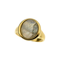 Zilveren ring met een labradoriet