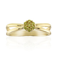 Gouden ring met gele VS1 diamanten