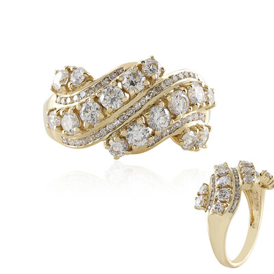 Gouden ring met I2 (I) Diamanten (de Melo)