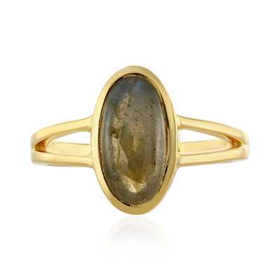 Zilveren ring met een labradoriet