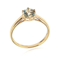 Gouden ring met een aquamarijn
