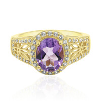 Zilveren ring met een amethist