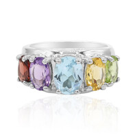 Zilveren ring met een hemel-blauwe topaas