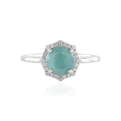 Zilveren ring met een Grandidieriet