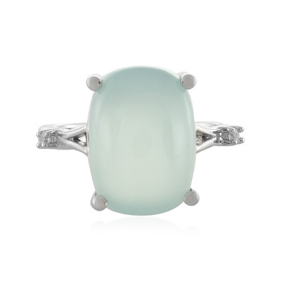 Zilveren ring met een Aqua Chalcedoon