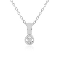 Zilveren halsketting met een I3 (J) Diamant