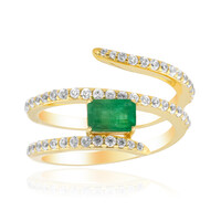Zilveren ring met een Zambia-smaragd