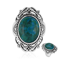 Zilveren ring met een Chrysokoll (Art of Nature)