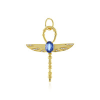 Zilveren hanger met een kyaniet