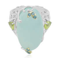 Zilveren ring met een Aqua Chalcedoon (Dallas Prince Designs)