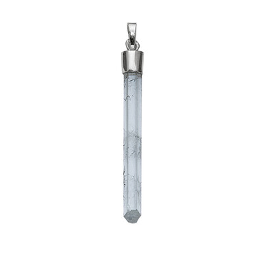 Zilveren hanger met een aquamarijn