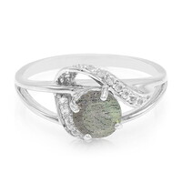 Zilveren ring met een spectroliet