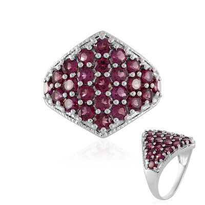 Zilveren ring met rhodolieten