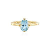Zilveren ring met een hemel-blauwe topaas