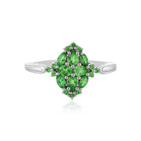 Zilveren ring met tsavorieten