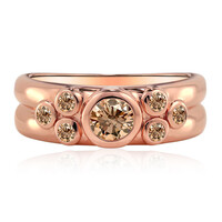 Gouden ring met een VS1 Argyle-Rose de France-Diamant