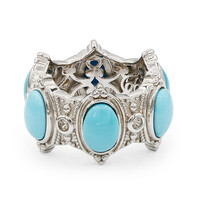 Zilveren ring met Sleeping Beauty Turkooisen (Dallas Prince Designs)