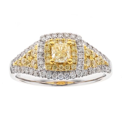 Gouden ring met een gele SI2 diamant (CIRARI)