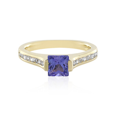 Gouden ring met een AAA tanzaniet