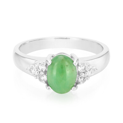 Zilveren ring met een keizerlijk chrysopraas